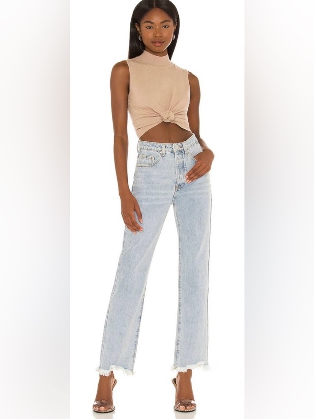 Superdown distressed hem jeans size 27